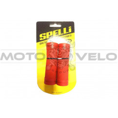 Грипсы велосипедные "SPELLI SBG-660 S" (90 mm) красный