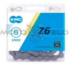 Цепь горная в пластиковой упаковке "КМС Z6" 1/2"x3/32 (gray,с замком,6 скоростей,116 звеньев)