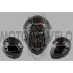 Шлем-интеграл (mod:385/396) (size:L, черный, солнцезащитные очки) LS-2