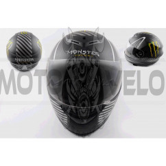 Шлем-интеграл (size:ХL, черный матовый) MONSTER ENERGY