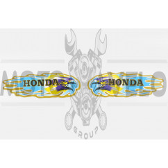 Наклейки (набор) Honda (19х6см, синие) (#5793)
