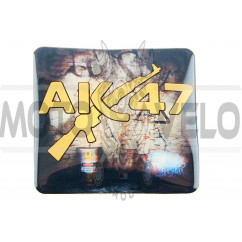 Наклейка логотип "AK47" (8x8см, силикон) (#SEA1)
