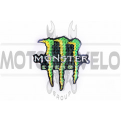 Наклейка логотип MONSTER ENERGY (12x11см, голограмма) (#7312B)