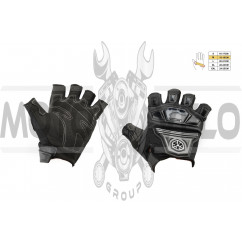 Перчатки без пальцев (mod:MC-24D, size:M, черные, текстиль) SCOYCO