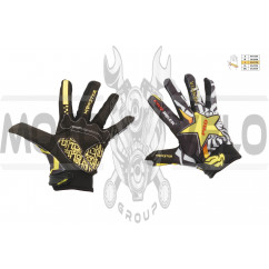 Перчатки "PRO-BIKER AND MONSTER ENERGY" (size:L, черно-желтые)