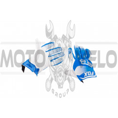 Перчатки DIRTPAW (mod:038, size:L, синя-белые) FOX