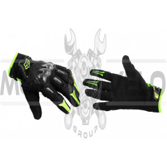 Перчатки FOX BOMBER (mod:FX-5, size:M, черно-зеленые)