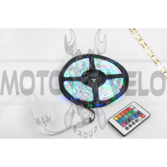 Лента светодиодная SMD 3528 (RGB, влагостойкая, 60 крист/1м, бухта 5м) (+ RGB-контроллер)