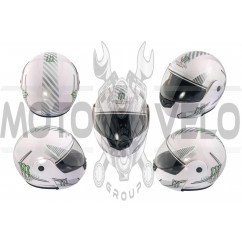 Шлем трансформер (size:XL, белый) MONSTER ENERGY
