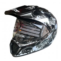 Шлем кроссовый NENKI MX-310 Black White
