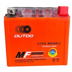 АКБ YTX5L-BS 12V5A OUTDO (GEL) (110x105x67) низкий