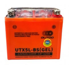 АКБ YTX5L-BS 12V5A (GEL) низкий оранж OUTDO 113*70*107