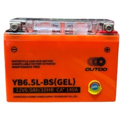 АКБ 12 V 6,5 A / 10 HR (GEL) оранжевый OUTDO 138*65*100