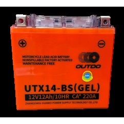 АКБ UTX14L-BS "OUTDO" (GEL) оранжевый 150 x 85 x 145