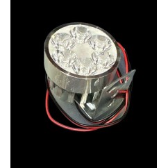 Фара LED L7-9W круглая D-54 FLOOD 9-85V DC 1,5W 6щт. 6000К IP67 900 LM