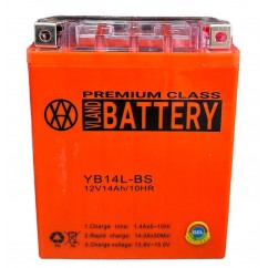 АКБ YB14L-BS (GEL) оранжевый VLAND 132 x 88 x 164
