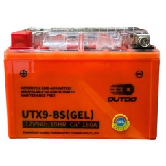 АКБ UTX9-BS (GEL) оранжевый OUTDO 150x85x107