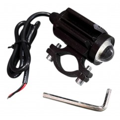 Фара LED L29 з радіатором 9-85V 11W 1400Lm ближній жовтий , дальний білій , стробоскоп, кріплення на трубу та площину L29