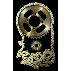Звезда GOLD набор задняя+передняя 428-41 + 428-14+цепь 428HD-128