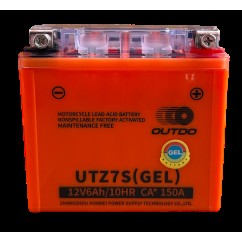 АКБ UTZ7S МОТО (GEL) оранжевый OUTDO 113*70*106