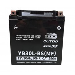 АКБ 12V-30AH\10HR YB30L-BS пастовый OUTDO 175*165*125