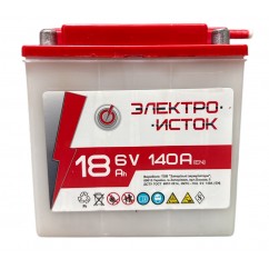 АКБ 6V18А МОТО МТ ИЖ 10шт в ящ Электро-исток 137x76x134