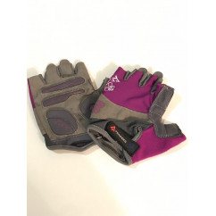 Перчатки вело "Traders" (без пальцев, гелевые, фиолетово-cерые, size:M)