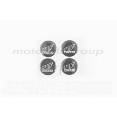 Наклейка логотип (mod:Honda d-3см, 4шт, силикон, черная) (#4280)