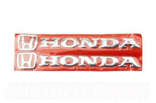 Наклейка буквы (mod:Honda 20х6см, 2шт, хром) (#4754)