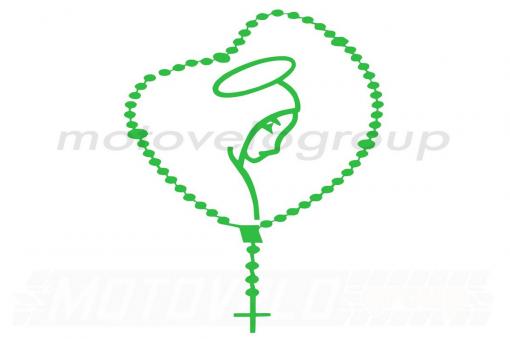 Наклейка декор CHAIN (16x14см, зеленая) (#5622)