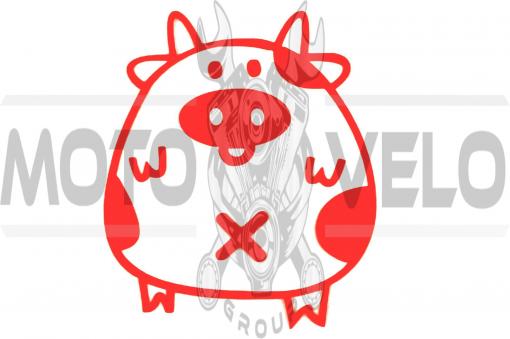 Наклейка декор PIG (красная) (#HQ5)