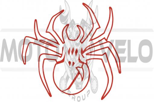 Наклейка декор SPIDER (13х13см) (#6883)