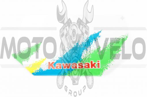 Наклейка логотип KAWASAKI (28х15см) (#2322)