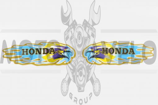 Наклейки (набор) Honda (19х6см, синие) (#5793)