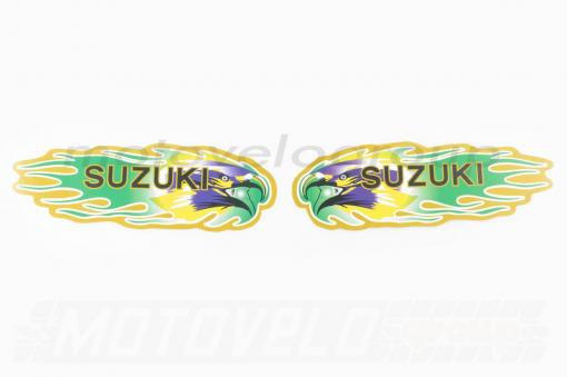 Наклейки (набор) SUZUKI (19х6см, зеленые) (#5794)