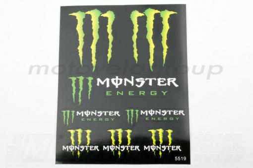 Наклейки (набор) спонсор MONSTER ENERGY (25х21см) (#5519)