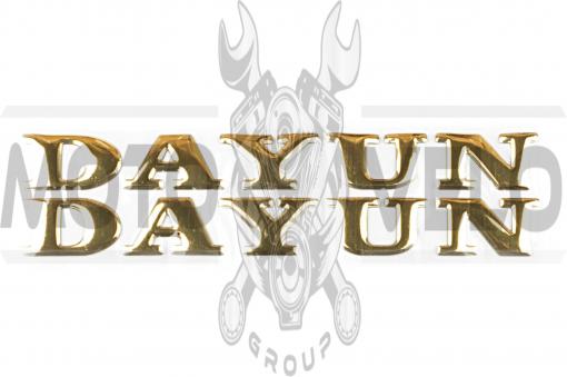 Наклейка буквы DAYUN (19х4см, 2шт, золотые) (#DYN)