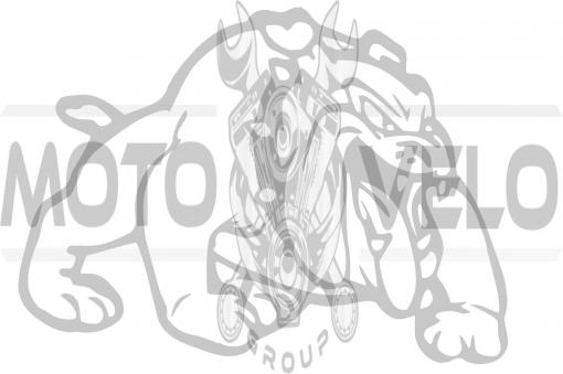 Наклейка декор DOG (13x10cм, белая, правая) (#HQ007WR)