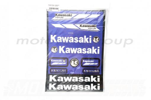 Наклейки (набор) KAWASAKI (32х23см, синие) (#6000B)
