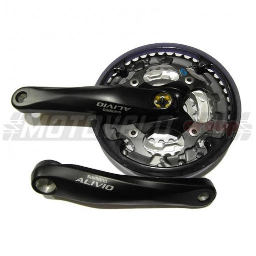 Шатун система, разборная SHIMANO ALIVIO 3 зв. 28-38-48Т (#MD) цвет: черный