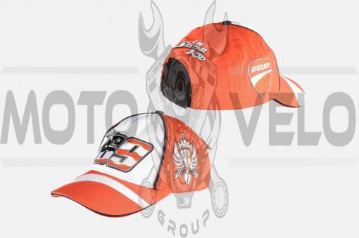 Бейсболка 69 NICKY HAYDEN AND DUCATI (бело-красная, 100% хлопок)