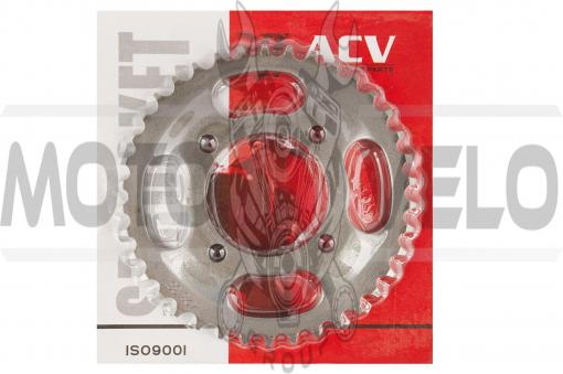 Звезда трансмиссии (задняя) Zongshen F5 428-38T (сталь 45) ACV