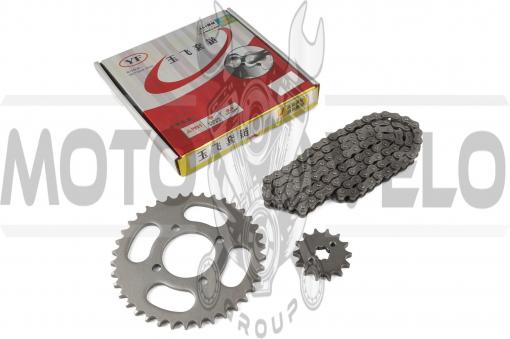 Звезды трансмиссии (пара) Zongshen ZS250-5 428-14T + 428-43T (+цепь 112L) (сталь 20) DGH