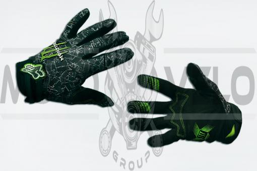 Перчатки FOX (mod:Monster energy, size:M, черные)