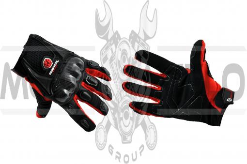 Перчатки SCOYCO (mod:HD-12, size:XL, красные, текстиль, карбон)