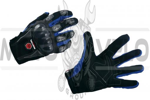 Перчатки SCOYCO (mod:HD-12, size:XL, синие, текстиль, карбон)