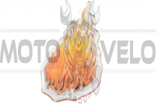 Наклейка декор FLAME (8х4,5см, силикон) (#SEA)