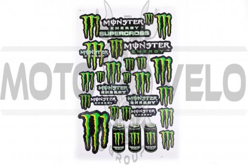 Наклейки (набор) спонсор MONSTER ENERGY (30х45см) (#5989J)