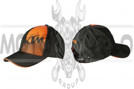 Бейсболка "KTM" (черно-оранжевая, 100% хлопок)