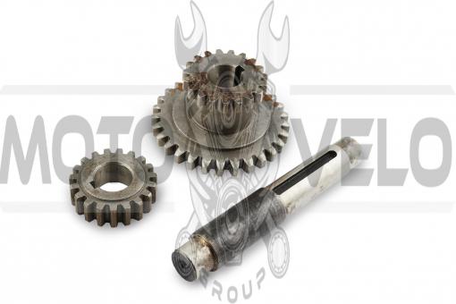 Вал вторичный КПП м/б (в сборе) 175N/180N (Z1-29 Z2-19, Z3-19, 7/9Hp) DIGGER